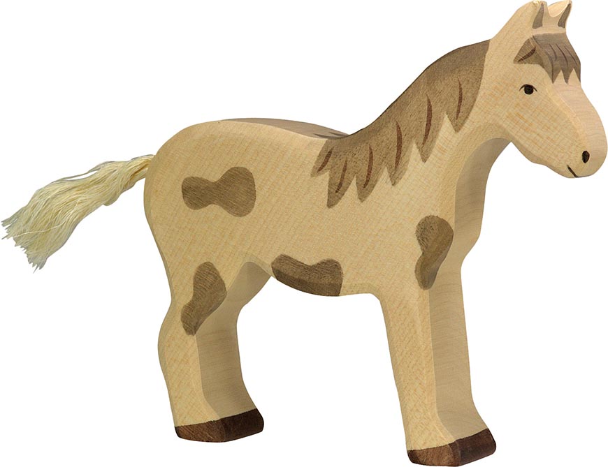 figurine en bois Holztiger cheval, animal en bois