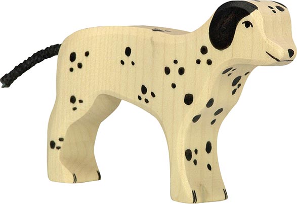 figurine en bois Holztiger chien, animal en bois, dalmatien