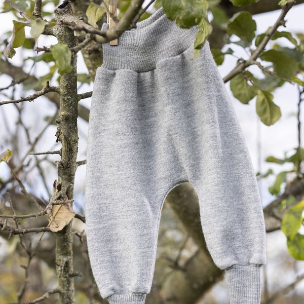 Disana - Pantalon de baroudeur bébé en pure mérinos bio - gris