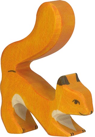 figurine en bois Holztiger écureuil, animal en bois