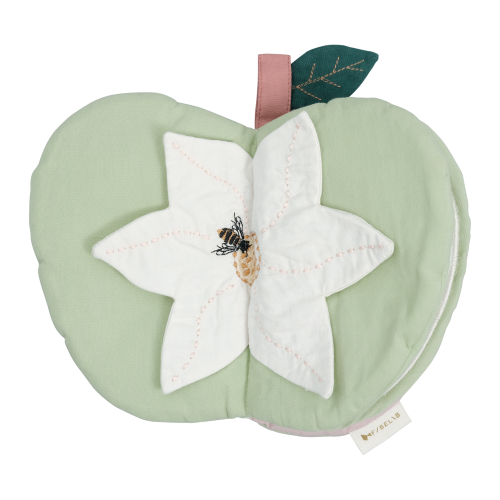 Fabelab - Livre d'éveil Pomme verte en coton biologique