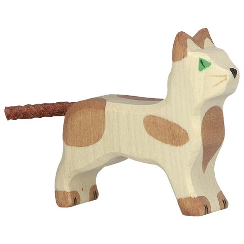Holztiger - Chat en bois debout, petit