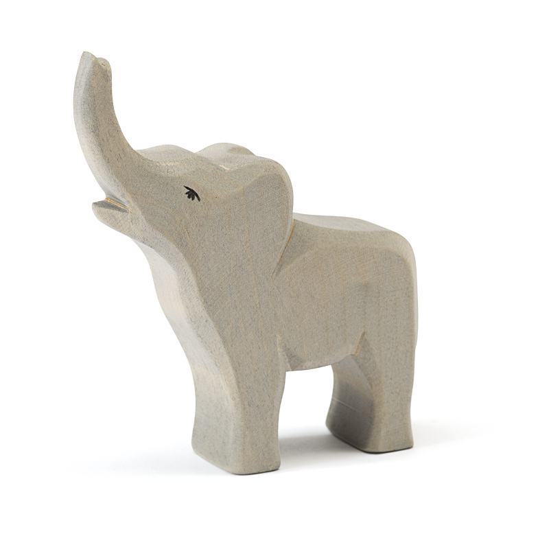 Ostheimer - Éléphant en bois trompe en l'air