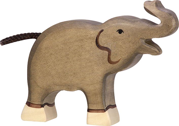 figurine en bois Holztiger petit éléphant, animal en bois elephant