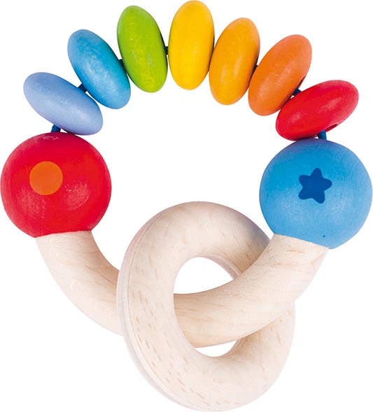 Qqmora Jouet de hochet en bois Hochet pour bébé, jouet à secouer, Design  d'anneau en bois, jouet à saisir pour instruments yabara