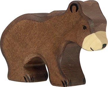figurine en bois Holztiger petit ours, animal en bois