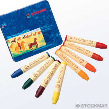 Stockmar - Crayon de cire d'abeilles à dessiner 8 couleurs Waldorf