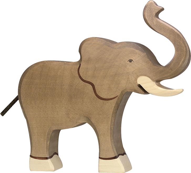 figurine en bois Holztiger éléphant, animal en bois