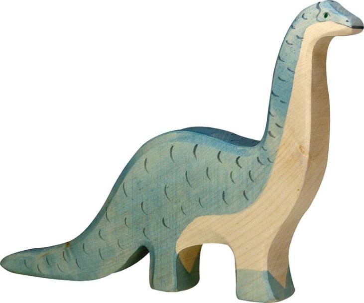 figurine en bois Holztiger dinosaure, animal en bois