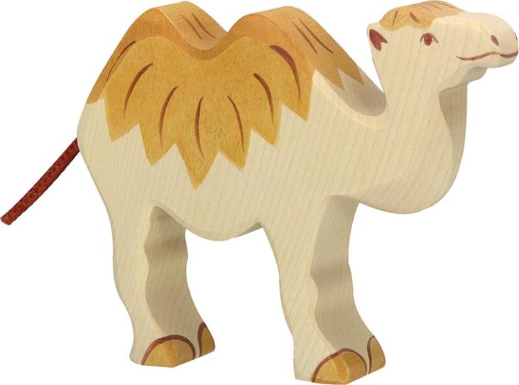 figurine en bois Holztiger chameau, animal en bois