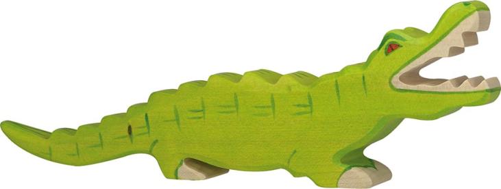 figurine en bois Holztiger crocodile, animal en bois, croco