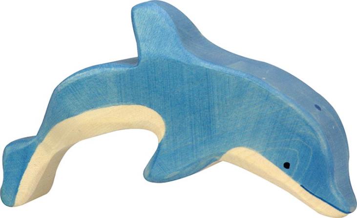figurine en bois Holztiger dauphin, animal en bois, delphin