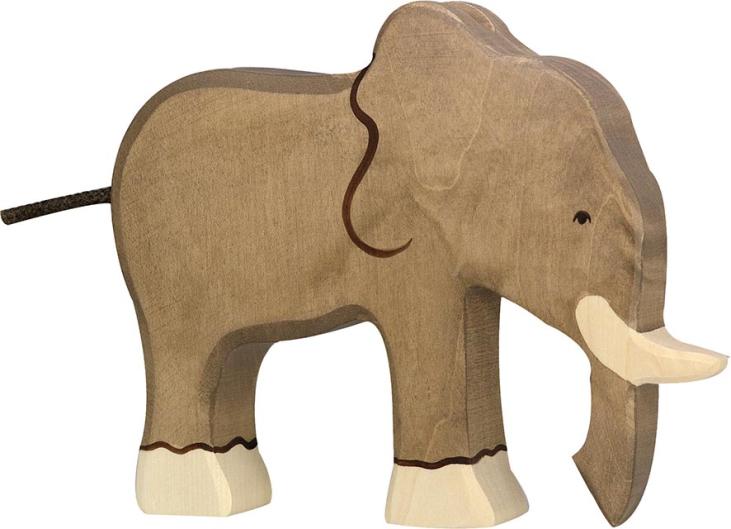 figurine en bois Holztiger éléphant, animal en bois, elephant