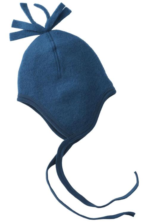 Engel Natur - Bonnet pure laine mérinos bio - bleu