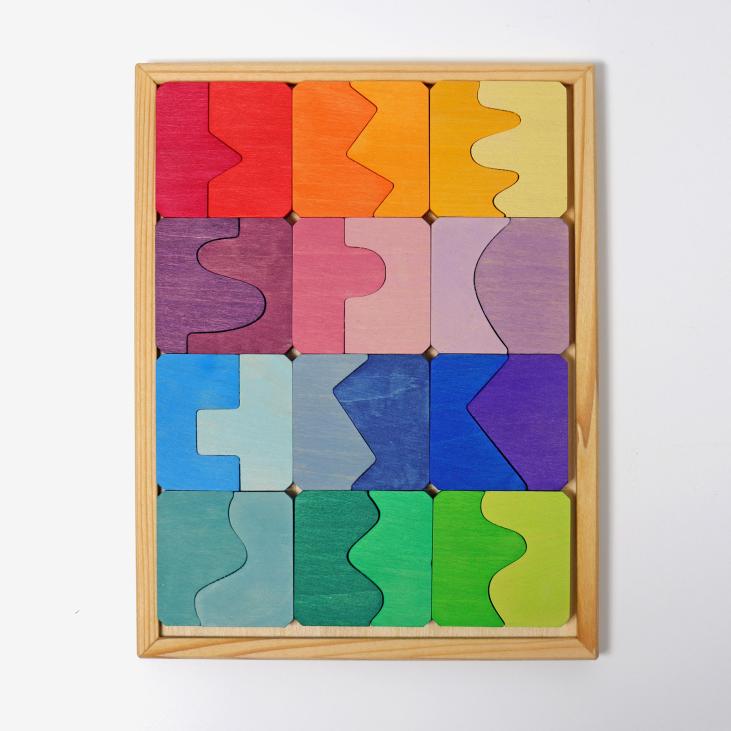 Grimm's - Jeu de construction et puzzle en bois - Concave Convexe