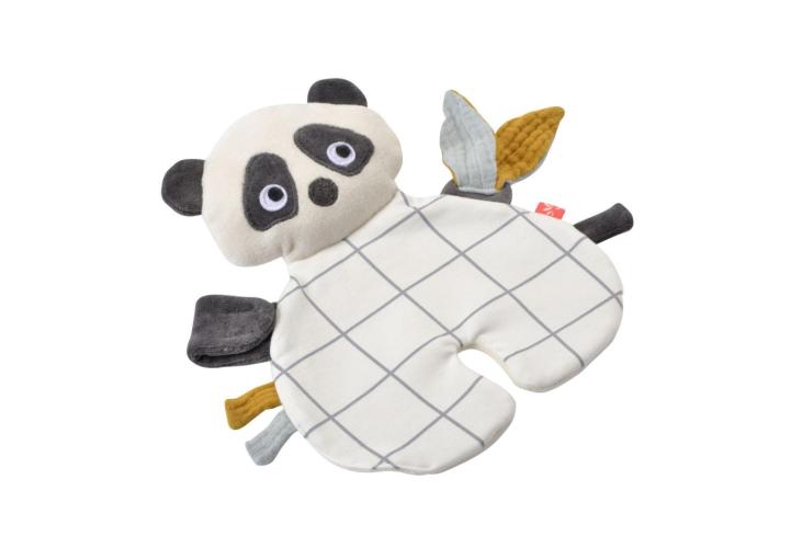 Kikadu - Doudou étiquettes Panda certifié GOTS