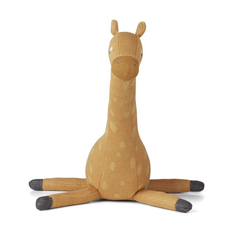 Liewood - Grand doudou girafe tricoté en coton biologique Gitte