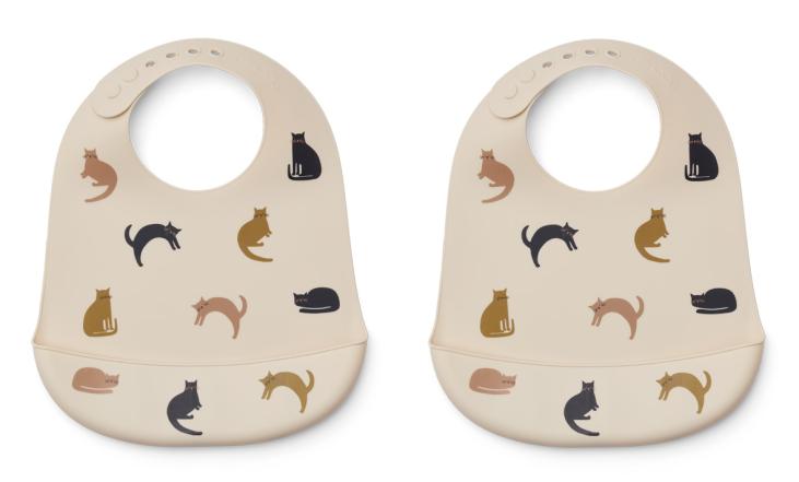 Liewood - 2 Bavoirs en silicone Tilda - Chats