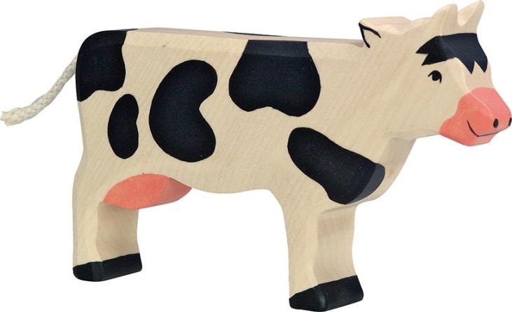 figurine en bois Holztiger vache, animal en bois