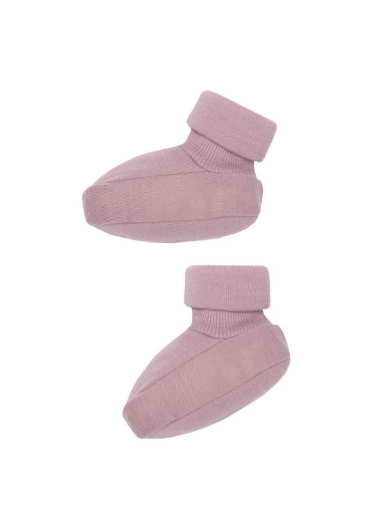 Wooly Organic - Chaussons en laine mérinos - rose