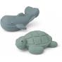 Liewood - Jouets de bain tortue et baleine en caoutchouc naturel Ned - Set de deux Couleur : 7398 Peppermint/whale blue mix