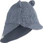 Liewood - Chapeau de soleil bébé réglable en lin et coton bio Eric Couleur : 7101 Blue wave