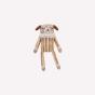 Main Sauvage - Doudou chien, rayures ocre