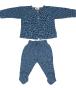 Micu Micu - Ensemble nouveau-né en tricot bio - bleu