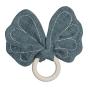 Fabelab - Anneau de dentition papillon en coton biologique Couleur : Blue spruce