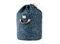 Nobodinoz - Grand sac à jouet Bamboo en coton biologique certifié oeko-tex Couleur : GOLD BUBBLE/ NIGHT BLUE