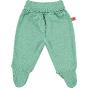 Limobasics - Pantalon nouveau-né avec pieds en coton biologique - uni Couleur : MOS vert