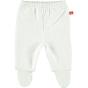 Limobasics - Pantalon bébé avec pieds coton biologique Sweat Couleur : blanc