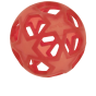 Hevea - Balle en caoutchouc naturel Star - rouge