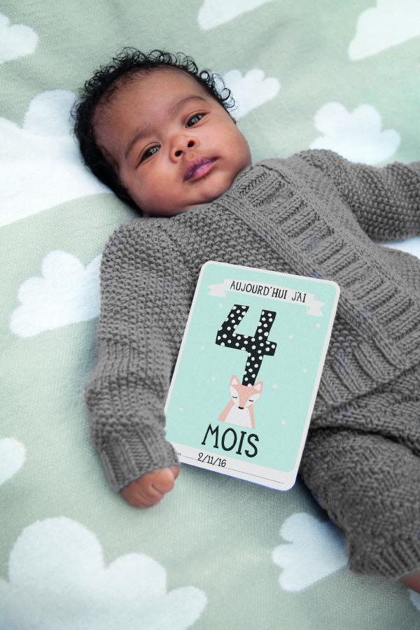 Milestone - Cartes étapes bébé "Ma première année en photos"