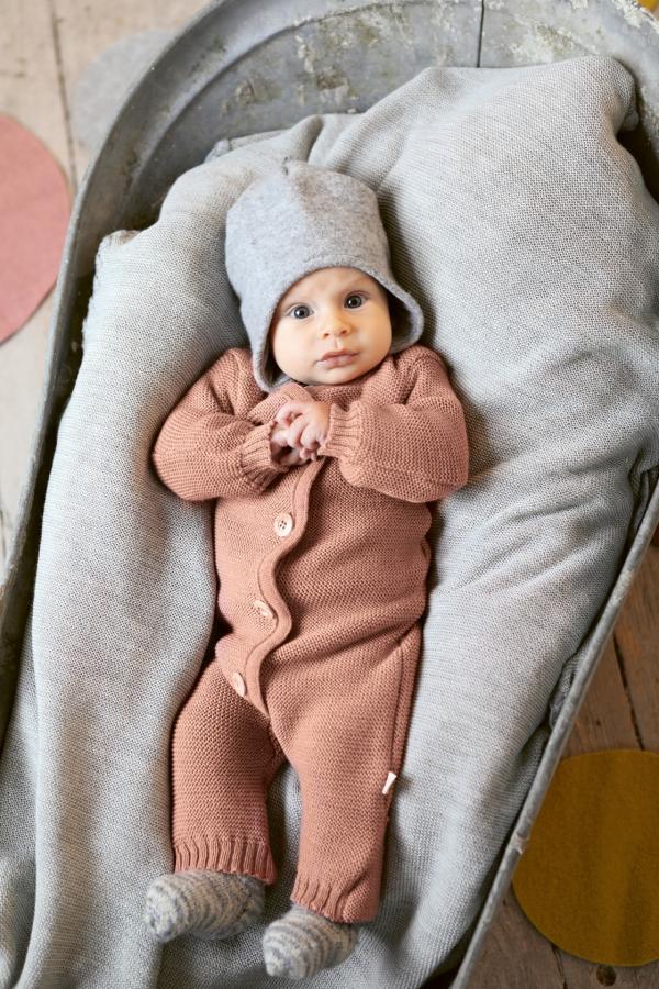 Disana - Combinaison bébé en tricot - 100 % pure laine mérinos biologique certifiée GOTS