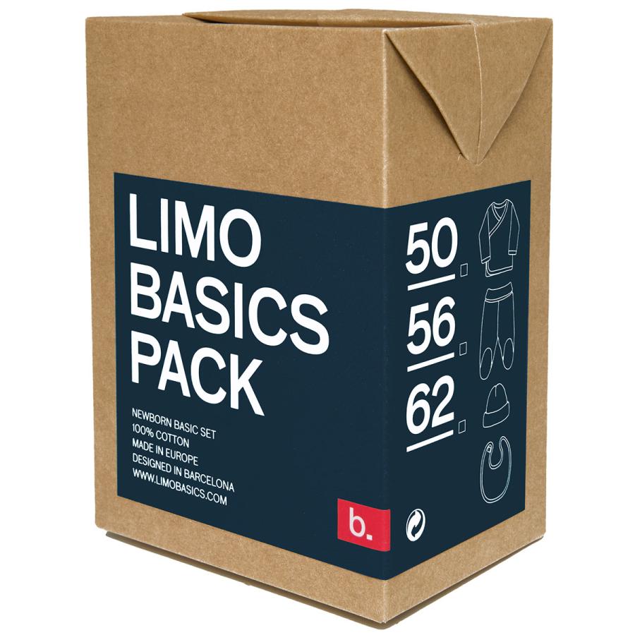 Limobasics - Pack première tenue naissance en coton biologique - Set de quatre pièces