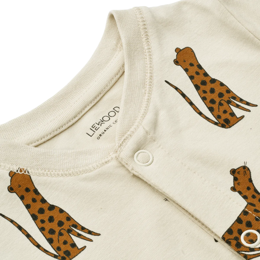 Liewood - Pyjama bébé avec pieds Boye - léopard